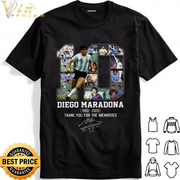 Diego Maradona 1960 2020 thank you for the memories Signature shirt 1