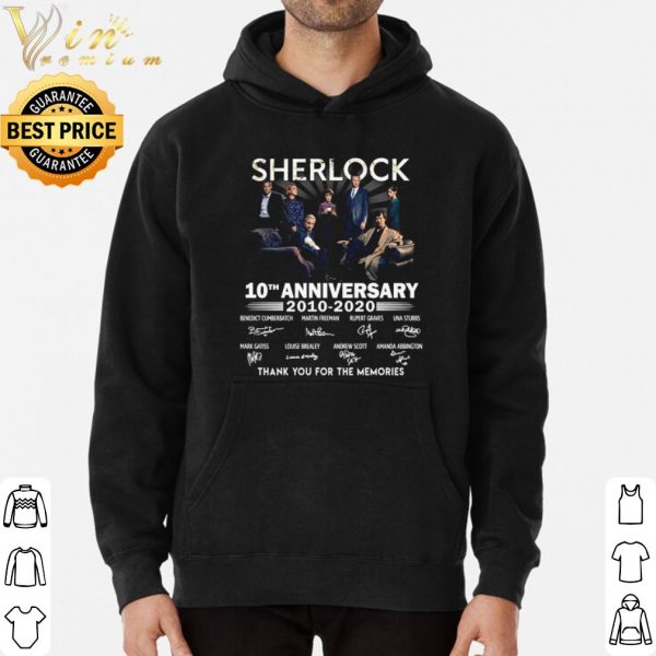 Sherlock 10th Anniversary 2010 2020 thank you for the memories signature shirt 3