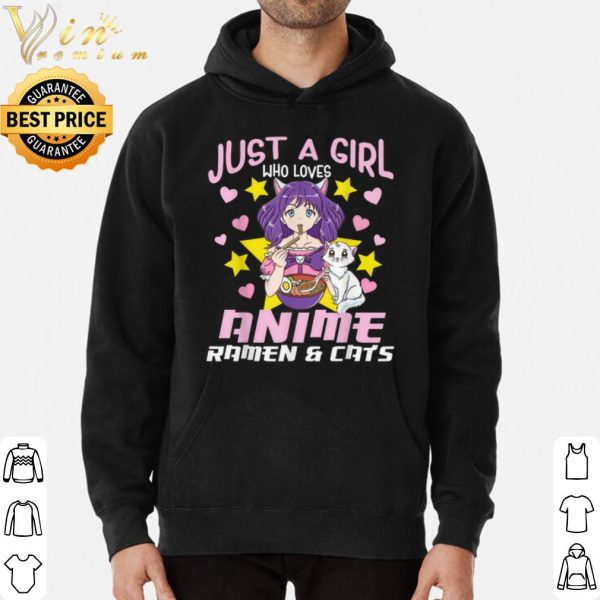 Just a girl who loves Annime Ramen and Cat shirt 3