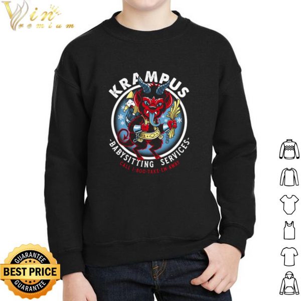 Krampus babysitting services vintage shirt 2