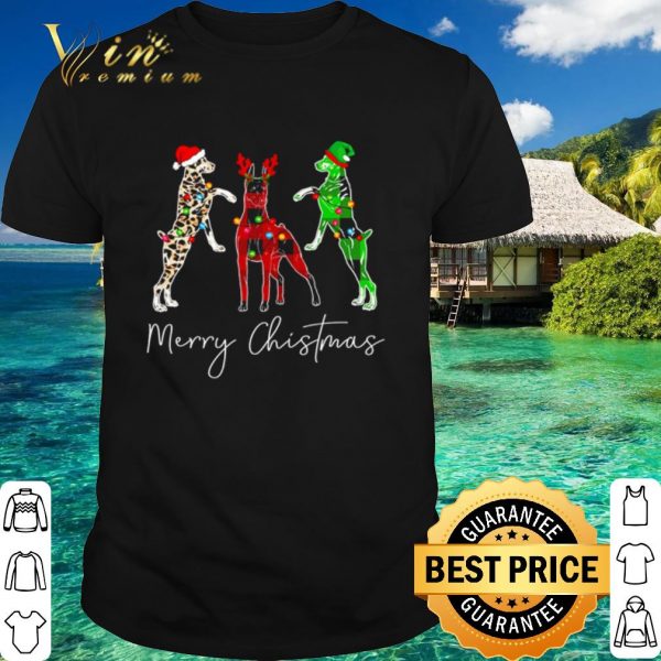 Official Leopard Doberman Pinscher merry Christmas shirt 1