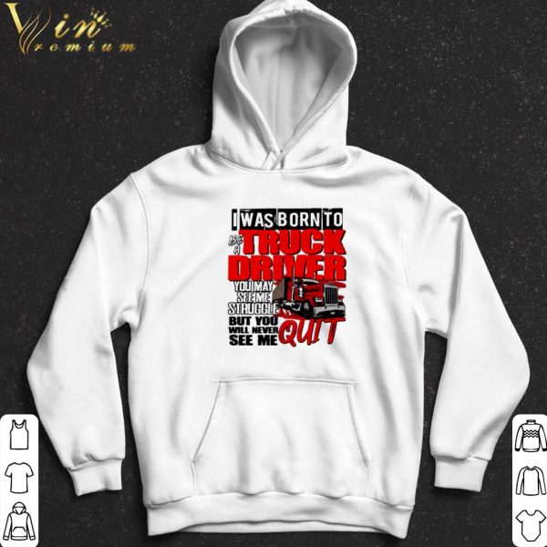I was born to be a truck driver you may see me struggle shirt 2