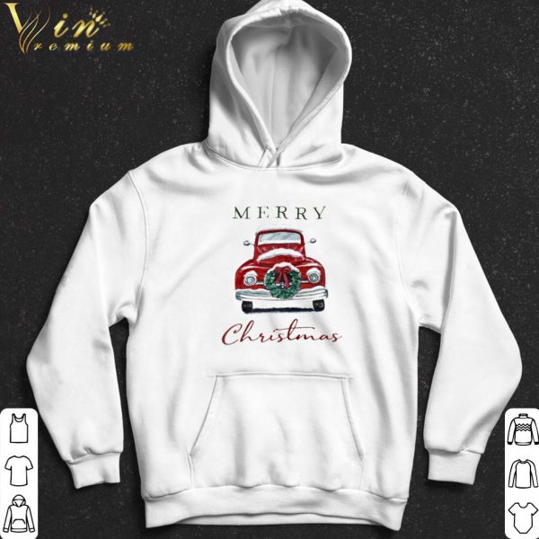 Red car Merry Christmas shirt 2