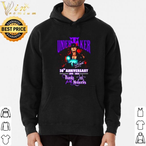 Undertaker 30th Anniversary 1990 2020 thank for the memories signature shirt 3