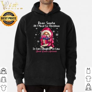 Dear Santa All I Need For Christmas Breast Cancer Awareness shirt 5
