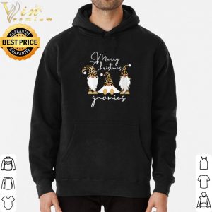 Gnomies Womens Leopard Merry Christmas shirt 5
