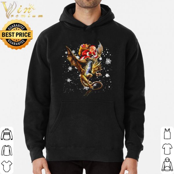 Santa riding dragon Christmas shirt 3