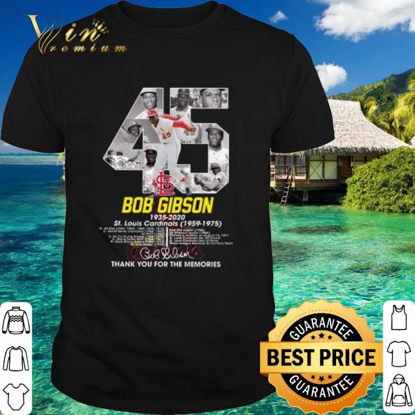 Top Bob Gibson St Louis Cardinals 1959 1975 thank you for the memories shirt 1