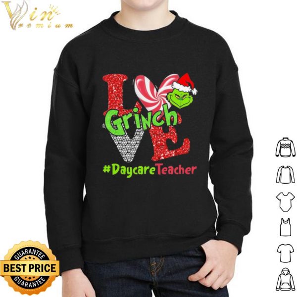 Love Grinch Daycare Teacher Christmas shirt 2