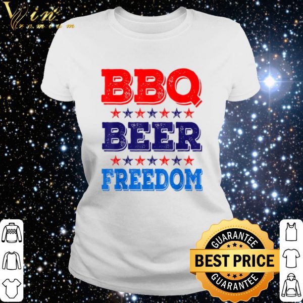 Official BBQ Beer Freedom America shirt 3