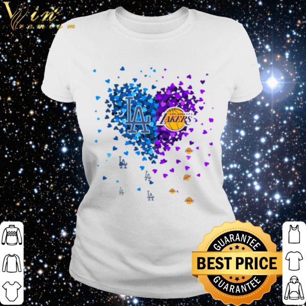 Top Heart Los Angeles Dodgers And Los Angeles Lakers shirt 3