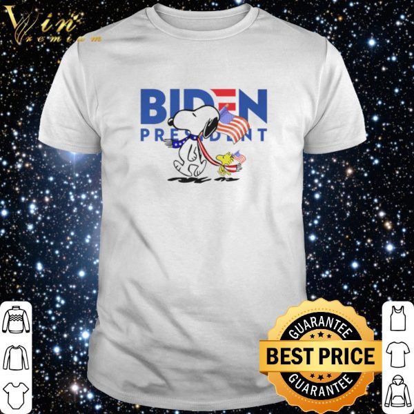 Snoopy and Woodstock vote Biden President American flag shirt 1