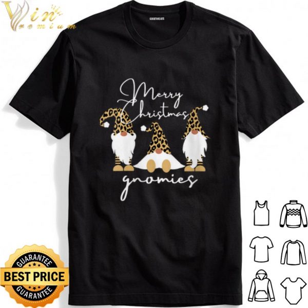 Gnomies Womens Leopard Merry Christmas shirt 1