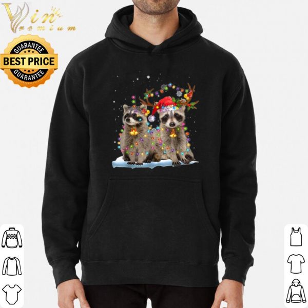 Raccoon Christmas Tree Lights Xmas shirt 3