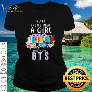 Top Never underestimate a girl who loves BTS shirt 4