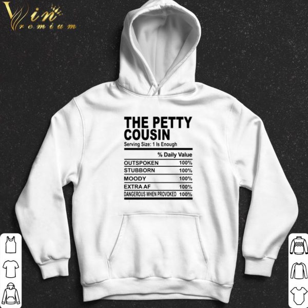The petty cousin serving size 1 is enough shirt 2