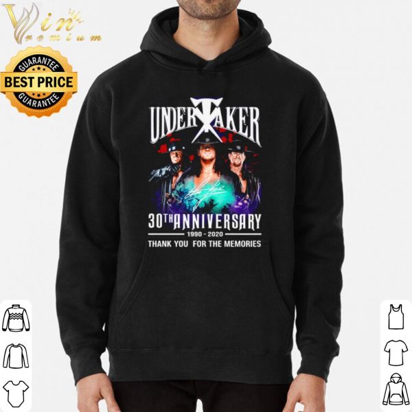 Undertaker 30th Anniversary 1990 2020 thank you for the memories shirt 3