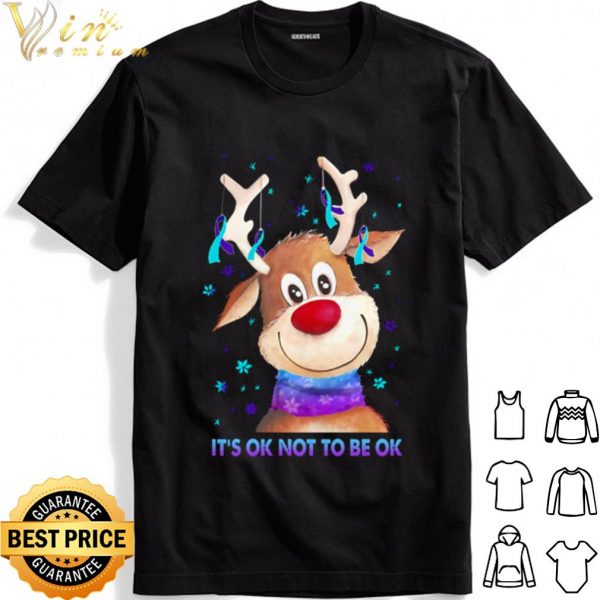 Reindeer Suicide prevention it's ok not to be ok shirt 1