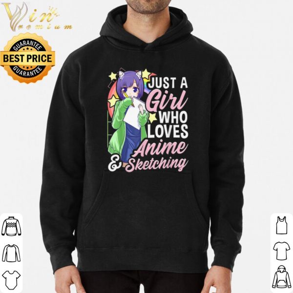 Anime Girl Just A Girl Who Loves Anime and Sketching shirt 3