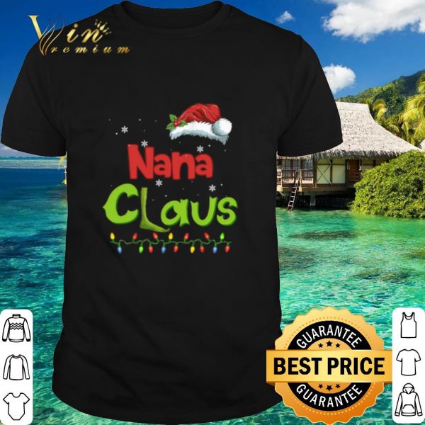 Top Nana Claus Snow lights christmas shirt 1