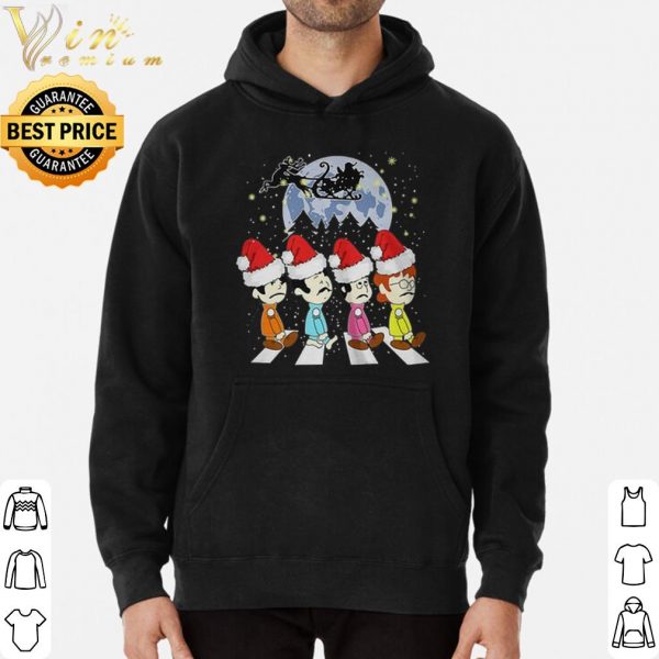 The Beatles Abbey Road Hat Santa Claus Christmas shirt 3