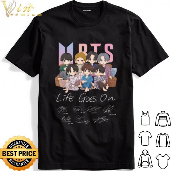 BTS Dynamite member Chibi Signature shirt 1