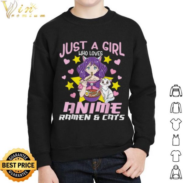 Just a girl who loves Annime Ramen and Cat shirt 2