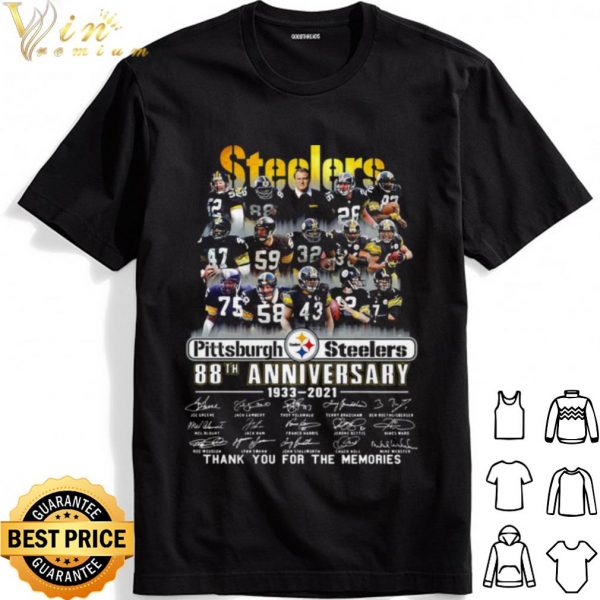 Pittsburgh Steelers 88th Anniversary 1933 2021 Thank You Memories shirt 1