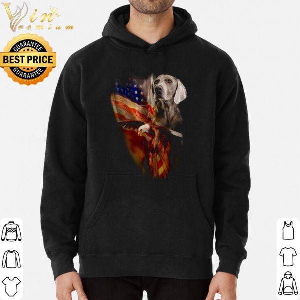 Weimaraner Eagle Bird American Flag shirt 3