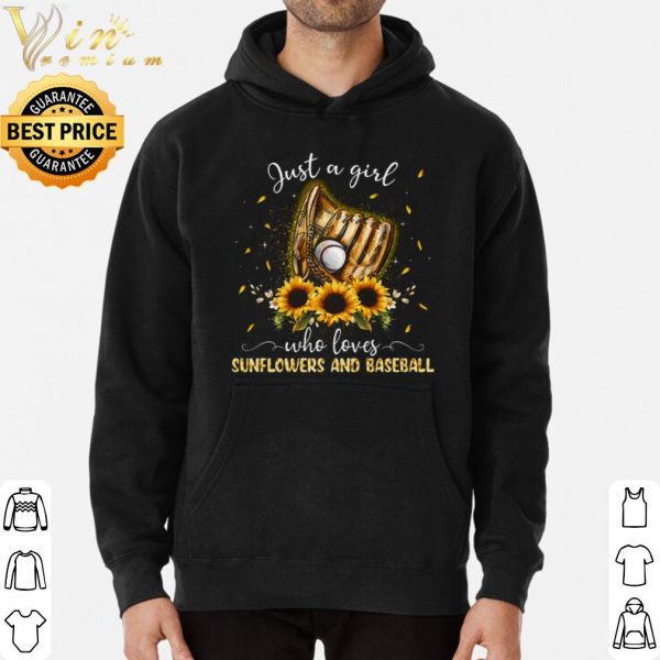 Just a girl who loves Sunflowers and Baseball shirt 3