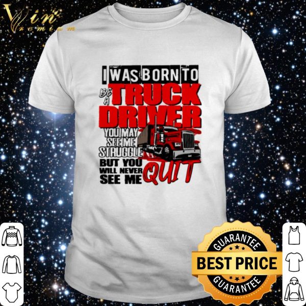 I was born to be a truck driver you may see me struggle shirt 1