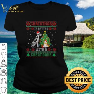 Top Dalmatian Christmas is better with a great dane shirt 4