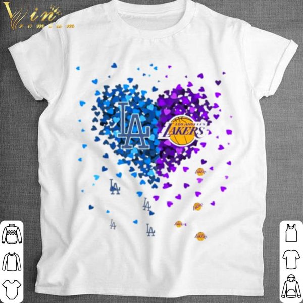 Top Heart Los Angeles Dodgers And Los Angeles Lakers shirt 1