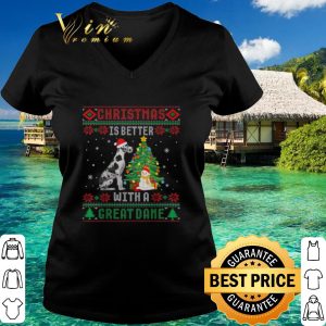 Top Dalmatian Christmas is better with a great dane shirt 5