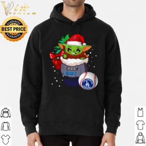 Baby Yoda Star Wars Los Angeles Dodgers Christmas shirt 5