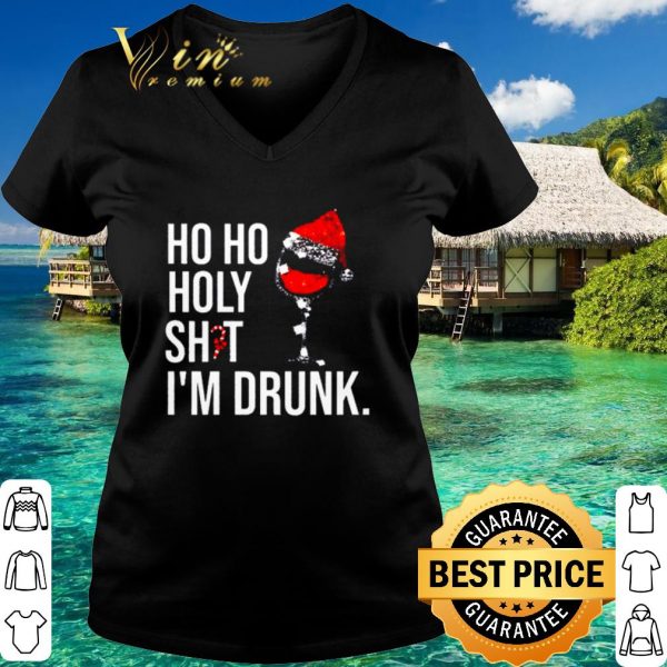 Official wine hat santa ho ho holy shit I'm drunk Christmas shirt 3
