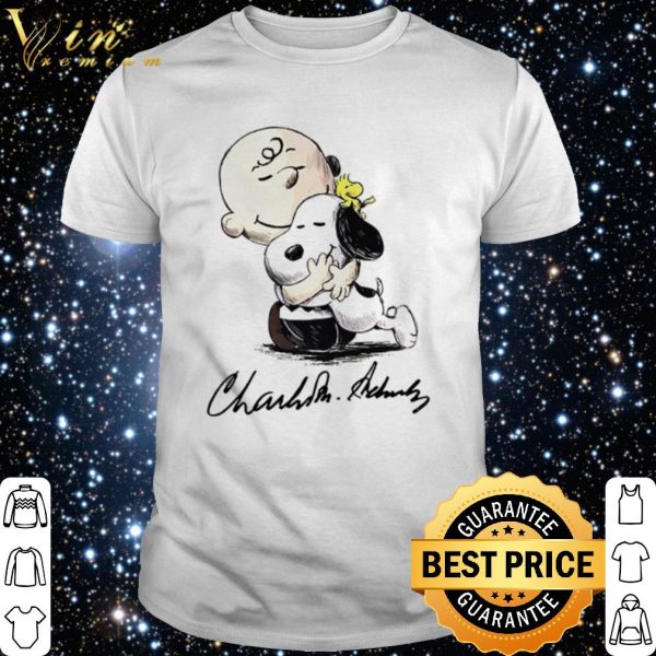 Charlie Brown hug Snoopy signature shirt 1