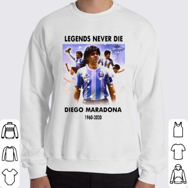Diego Maradona Argentina Football Legend Never Die Rest In Peace shirt 3