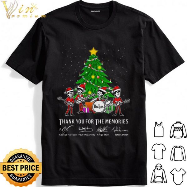 The Beatles Santa Claus thank you for the memories Signature Christmas shirt 1