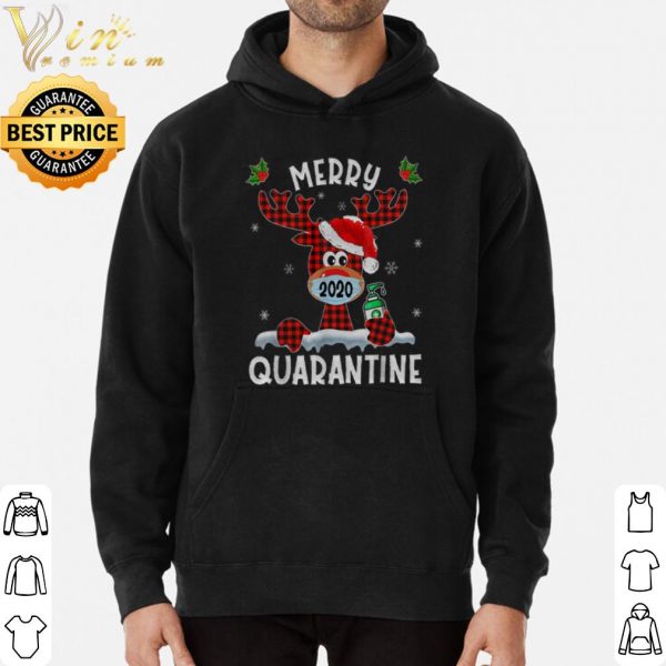 Reindeer Face Mask Merry Quarantine 2020 Christmas shirt 3