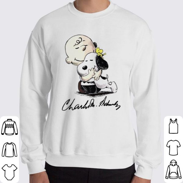 Charlie Brown hug Snoopy signature shirt 3