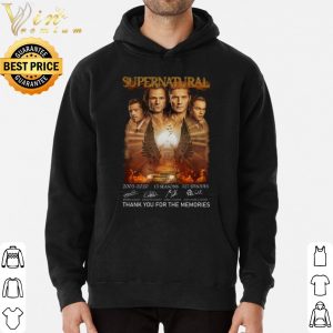 Supernatural 15 Seasons 327 Episodes Thank you for the memories shirt 5