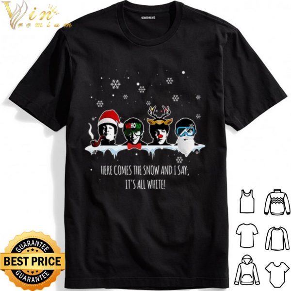The Beatles Christmas here comes the snow and i say It's all white shirt 1