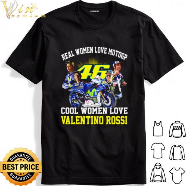 Real Women Love Motogp Cool Women Love Valentino Rossi shirt 1