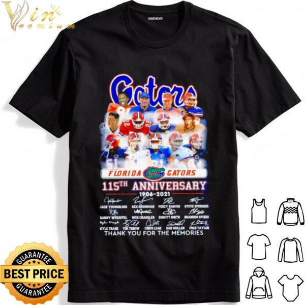 Florida Gators 115th Anniversary Thank You For The Memories Signature shirt 1