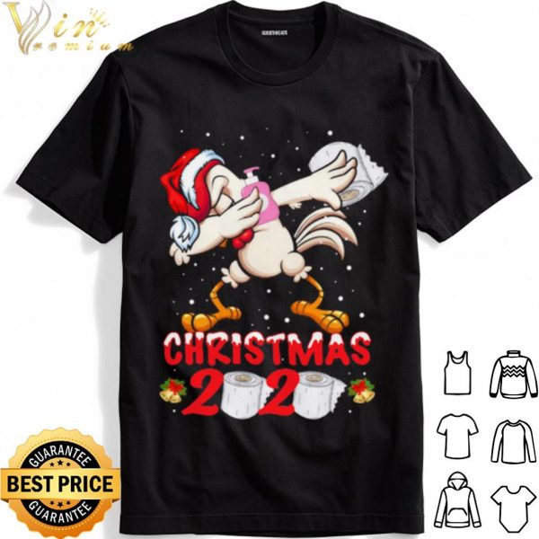 Chicken Dabbing Hat Santa 2020 Toilet Paper Covid 19 Christmas shirt 1