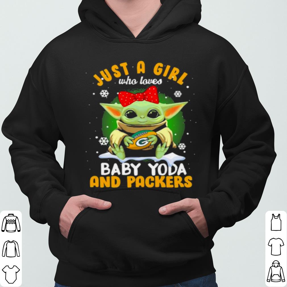 Just A Girl Who Love Baby Yoda And Packers shirt Just A Girl Who Love Baby Yoda And Packers shirt 3
