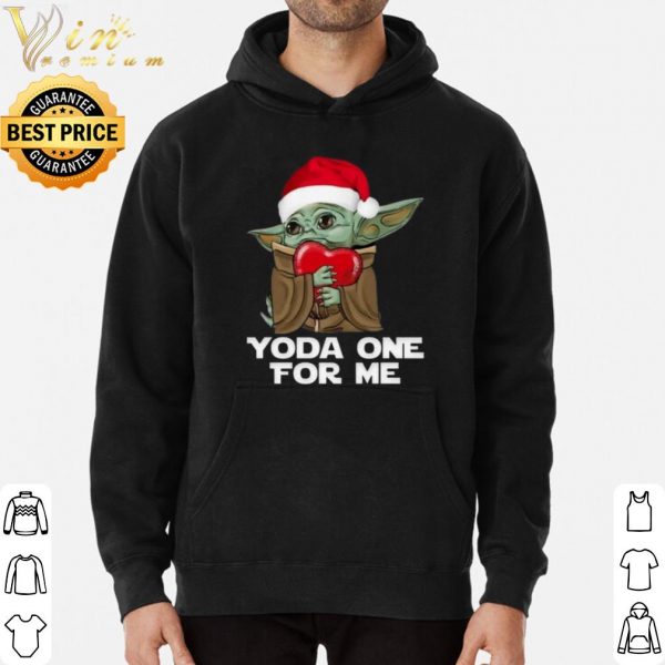 Santa Yoda Hug Heart Yoda One For Me shirt 3