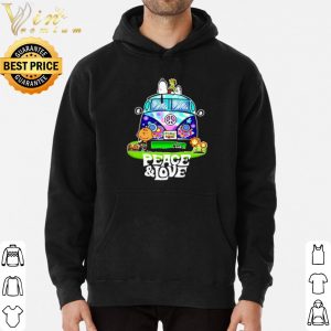 Peace Love Hippie Snoopy Peanuts Woodtosck shirt 5