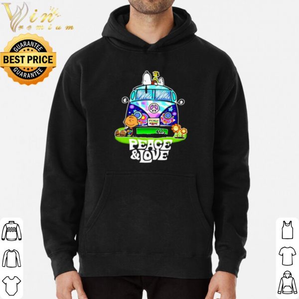 Peace Love Hippie Snoopy Peanuts Woodtosck shirt 3